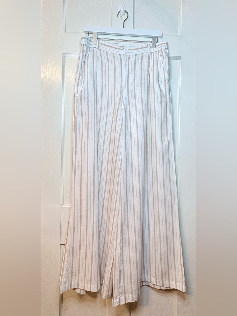 Aerie Linen Blend High Waisted Trouser